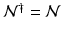 
$$\mathcal{N}^{\dag } = \mathcal{N}$$
