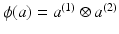 
$$\phi (a) = a^{(1)} \otimes a^{(2)}$$
