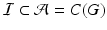 
$$\mathcal{I}\subset \mathcal{A} = C(G)$$
