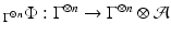 
$$_{\Gamma ^{\otimes n}}\Phi: \Gamma ^{\otimes n} \rightarrow \Gamma ^{\otimes n} \otimes \mathcal{A}$$
