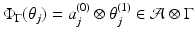 
$$\Phi _{\Gamma }(\theta _{j}) = a_{j}^{(0)} \otimes \theta _{j}^{(1)} \in \mathcal{A}\otimes \Gamma $$
