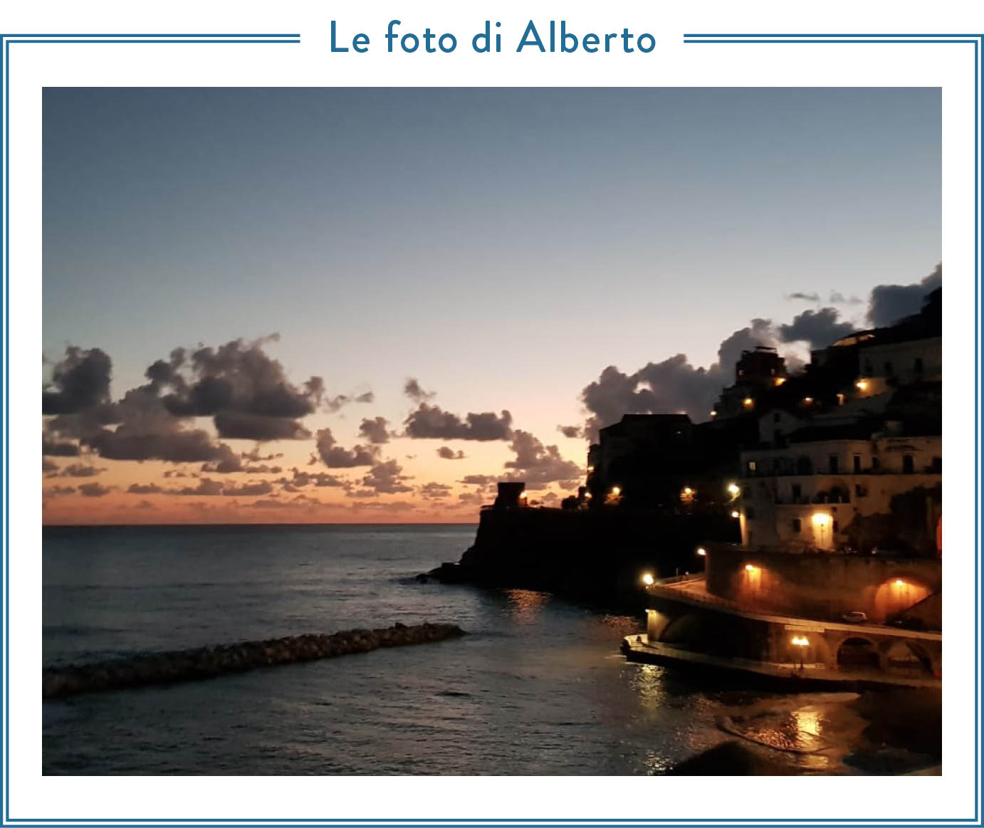 Foto di Alberto Angela di Amalfi, la spiaggia al tramonto