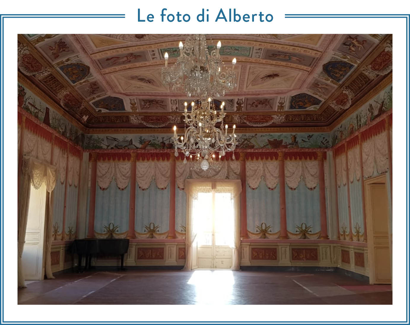 Foto di Alberto Angela di Palazzo Nicolaci a Noto, 1720-1765, sala del Tè.