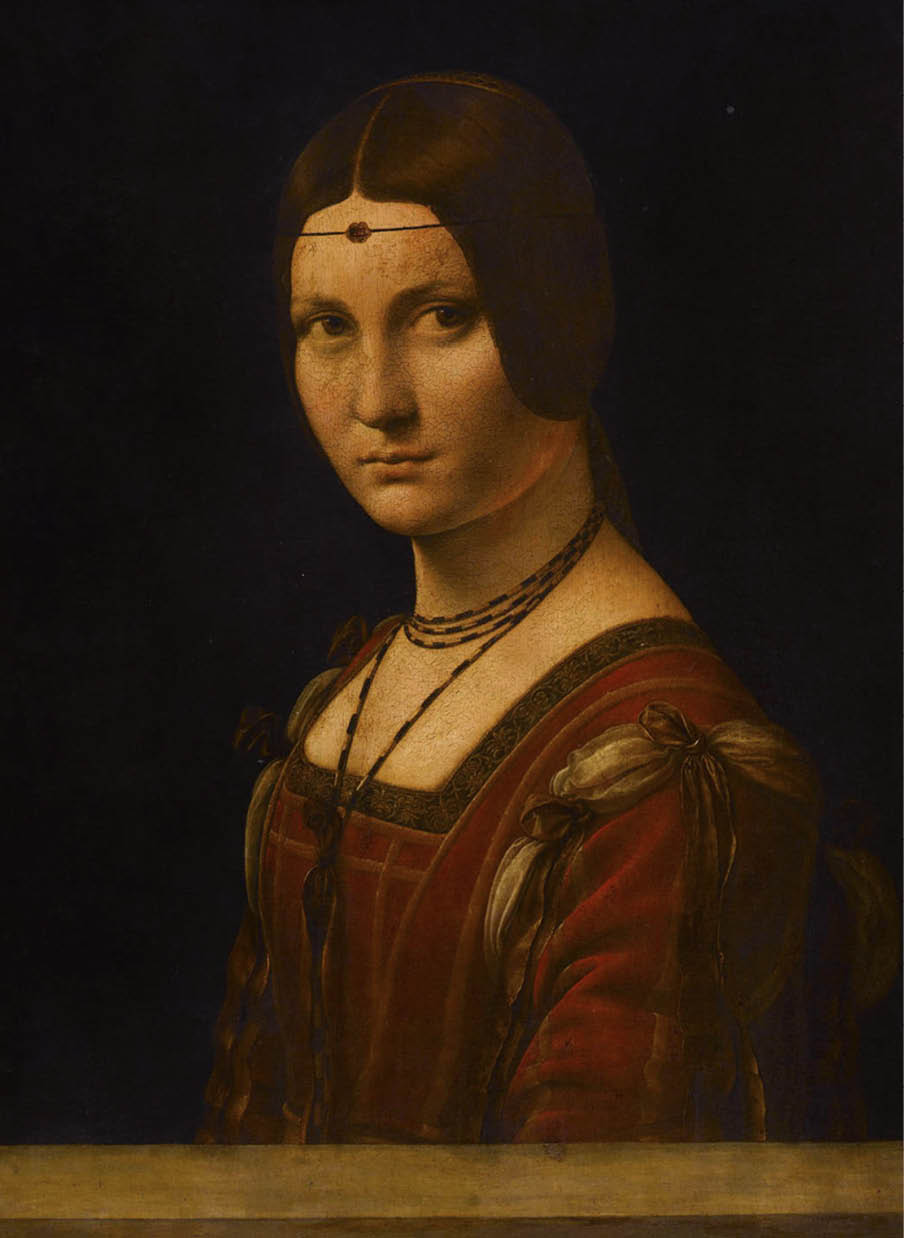 Immagine del Ritratto di dama o Belle ferronnière di Leonardo da Vinci, 1495-1499 circa, Parigi, Musée du Louvre