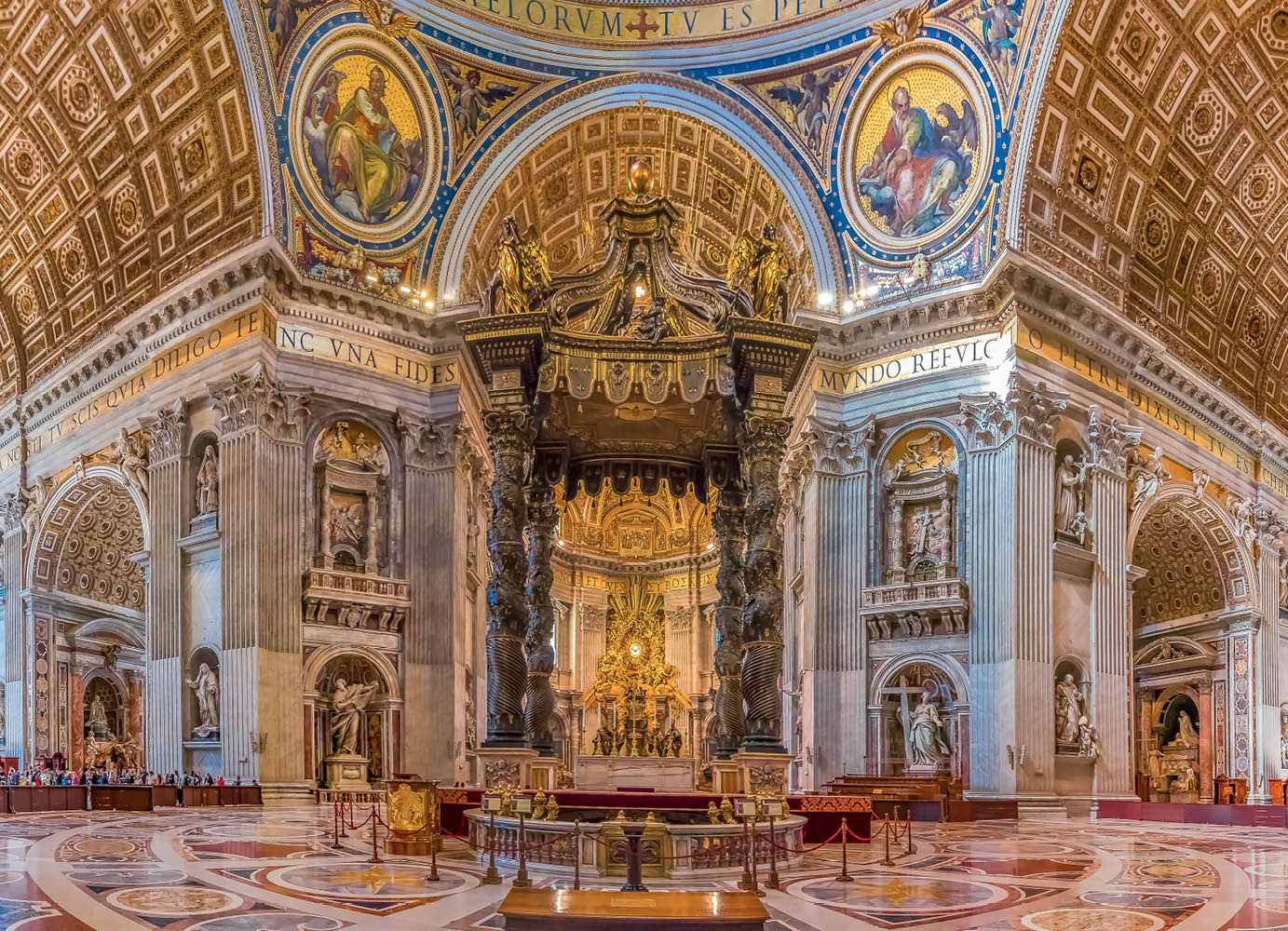 Immagine del baldacchino di Gian Lorenzo Bernini, 1624-1633, Città del Vaticano, basilica di San Pietro