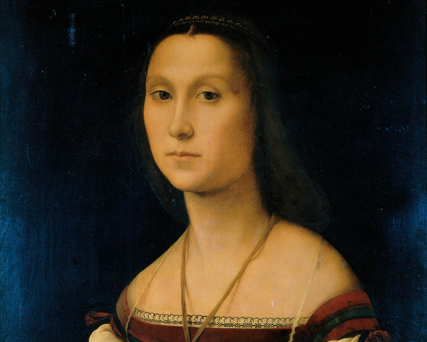 Immagine del Ritratto di Maddalena Strozzi Doni o La muta di Raffaello Sanzio, 1507, Urbino, Galleria Nazionale delle Marche