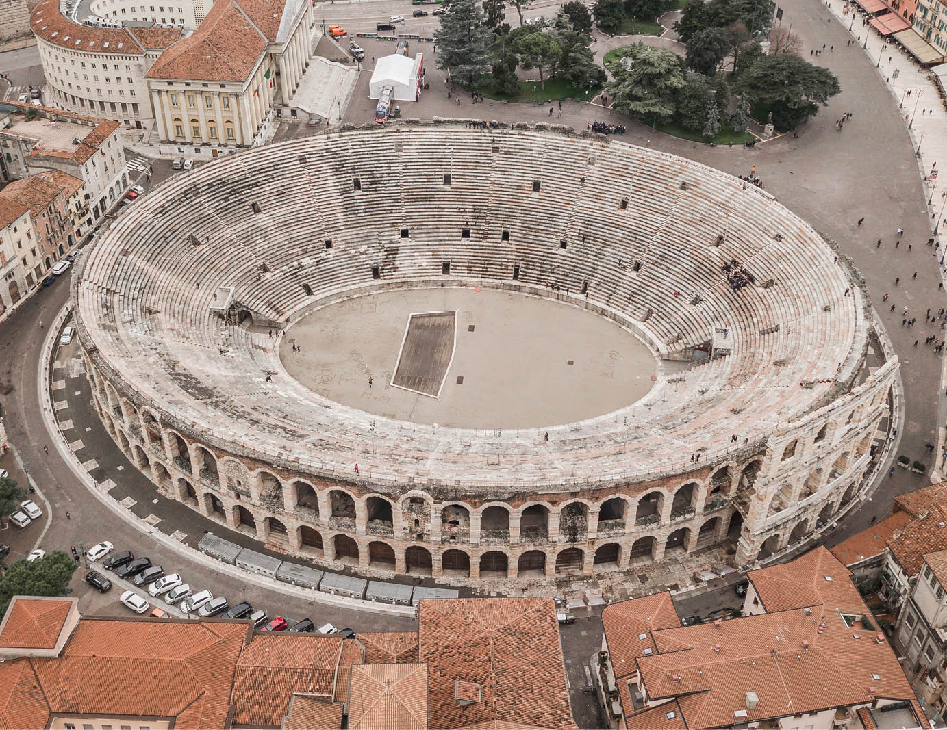 Immagine di Verona, veduta aerea dell’Arena