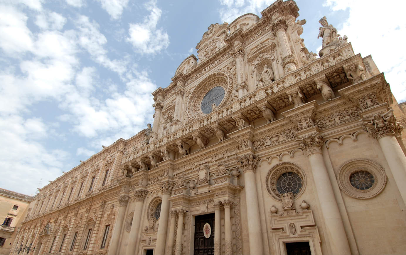 Immagine della basilica di Santa Croce a Lecce, 1549-1695, veduta della facciata barocca