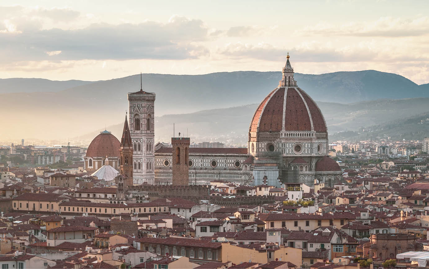 Immagine della cupola del Brunelleschi a Firenze, cattedrale di Santa Maria del Fiore