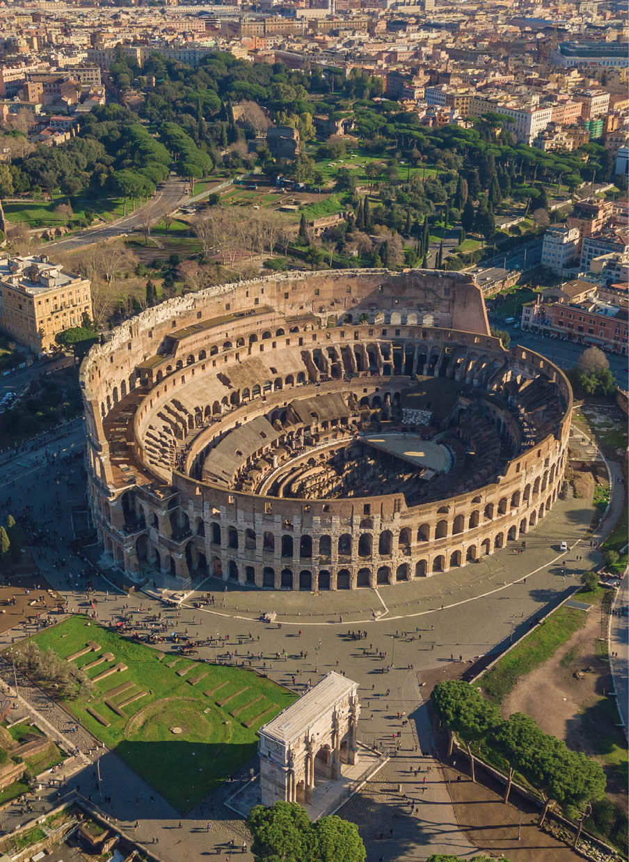 Immagine di Roma, veduta aerea dell’Anfiteatro Flavio o Colosseo, 72-80 d.C.