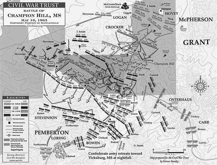 Map of the battle of Champion Hill