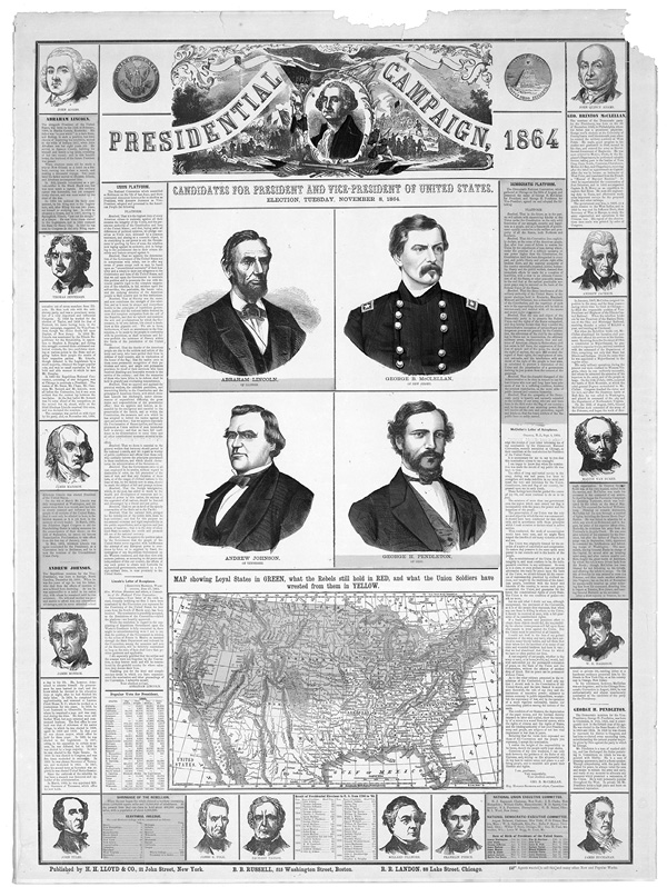 1864 presidential election print