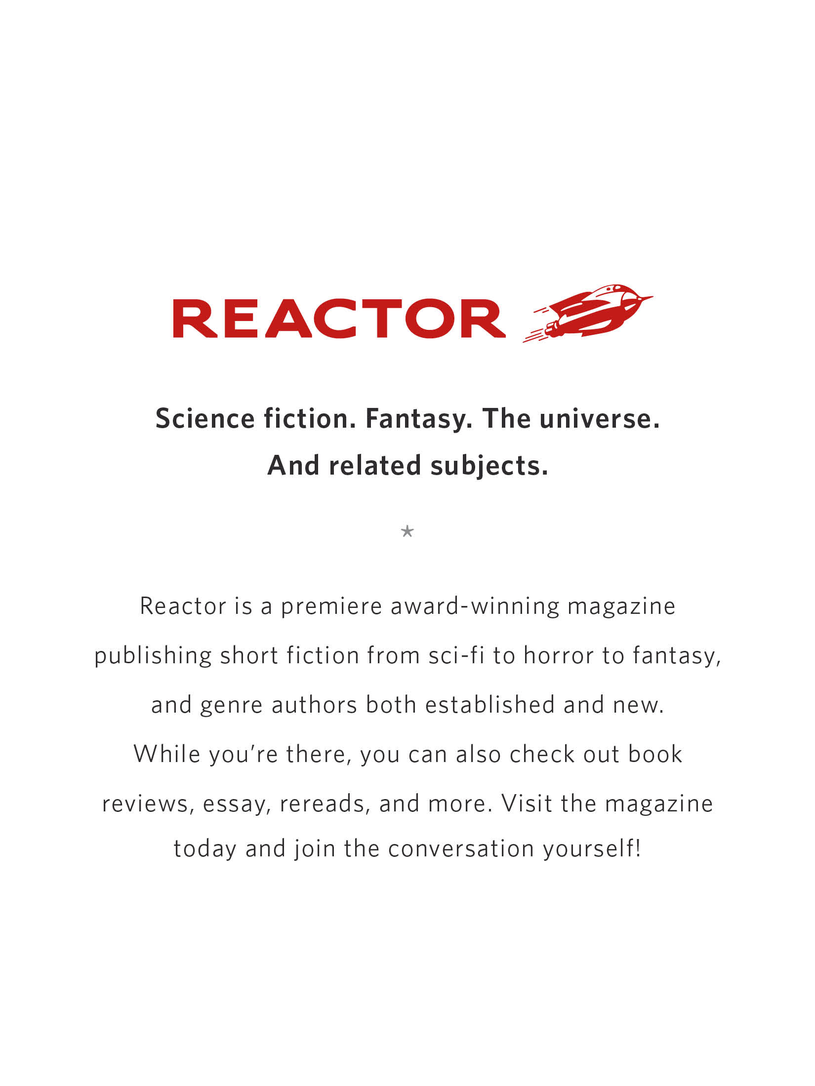 reactor magazine advertisement