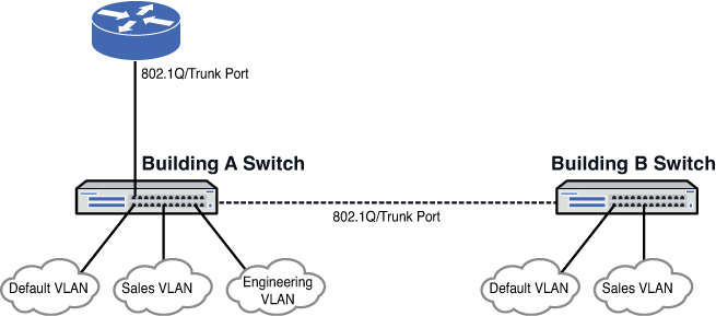 Figure shows a stick topology for a Router.