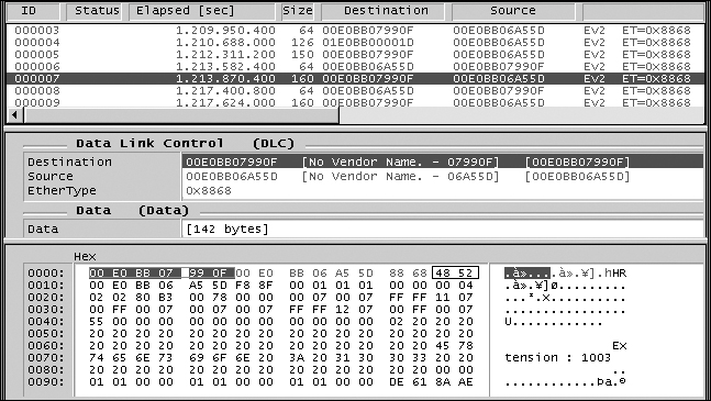 Screenshot shows the data that indicates Extension: 1003 has been picked up.