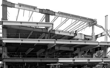 Figure 4.1 Beams and girders, Salt Lake Public Safety Building, GSBS Architects