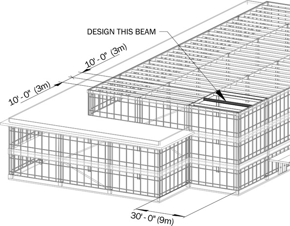 Figure 4.12 Design example layout Steel Bending