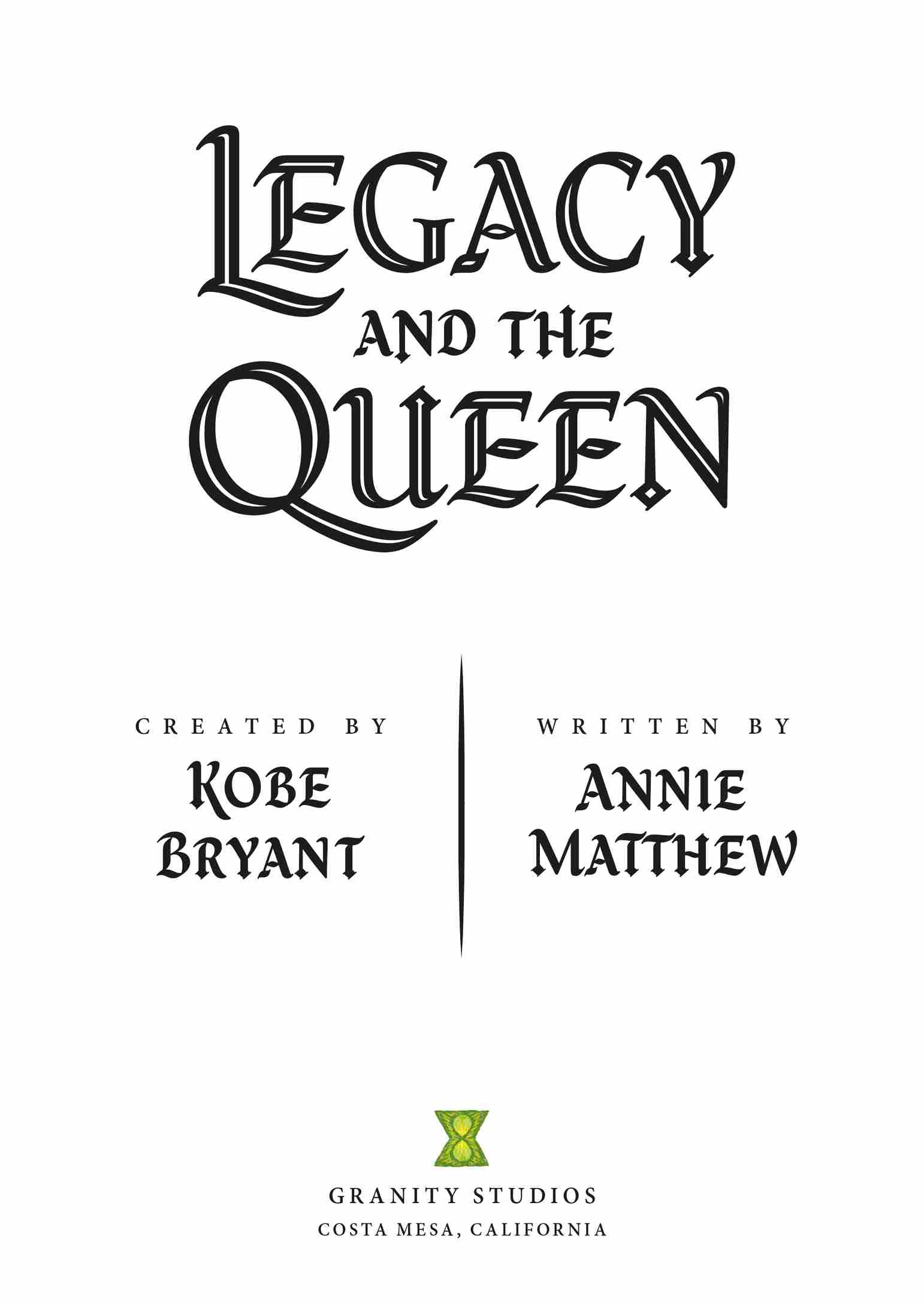 Title page for Legacy and the Queen