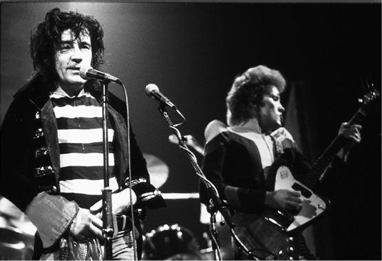 Alex Harvey e Zal Cleminson della Sensational Alex Harvey Band al Green’s Playhouse, 31 maggio 1973