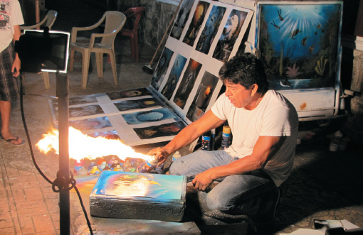 Artists of all kinds can be found demonstrating their skills and plying their wares in the plazas of Cozumel and elsewhere.