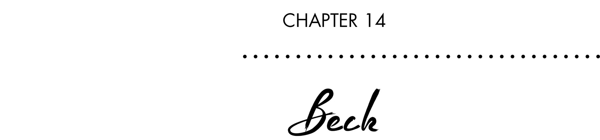 Chapter 14 Beck