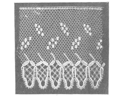 Lace with small filled rectangles