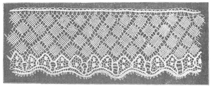 Lace with filled diamonds