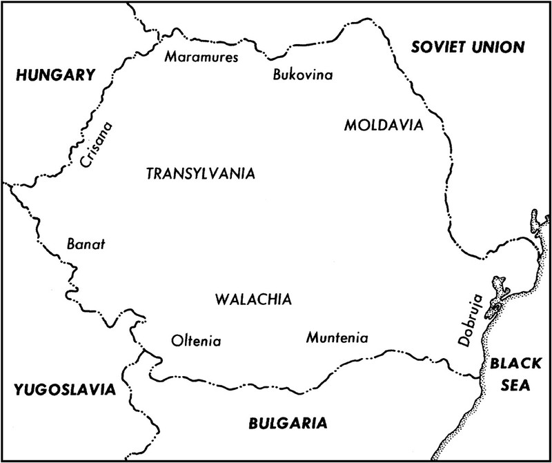 Figure 2. Romania, Historic Provinces.