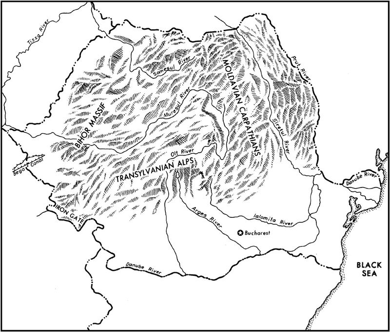 Figure 3. Topography of Romania.