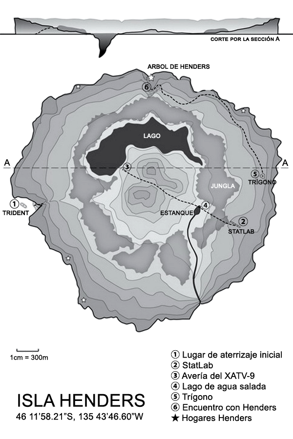 MAPA DE LA ISLA DE HENDERS