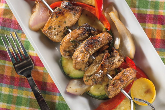 Grilled French Chicken Skewers