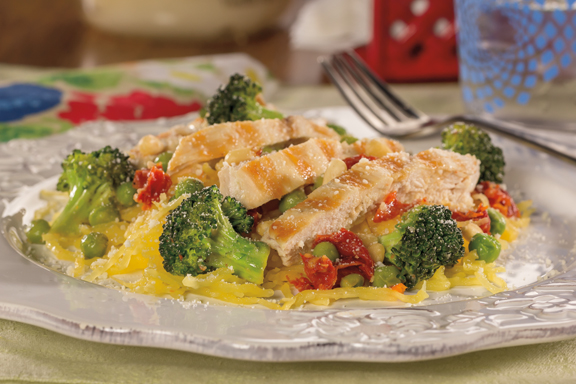 Chicken and Broccoli Spaghetti Squash