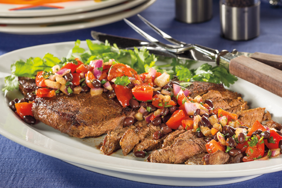 Rancher's Steak with Cowboy Caviar