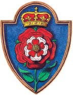 Crowned rose badge