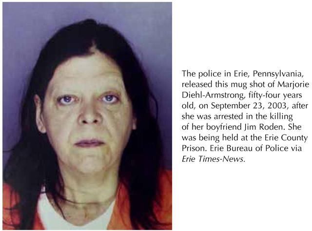 The police in Erie, Pennsylvania, released this mug shot of Marjorie Diehl-Armstrong, fifty-four years old, on September 23, 2003, after she was arrested in the killing of her boyfriend Jim Roden. She was being held at the Erie County Prison. Erie Bureau of Police via Erie Times-News.