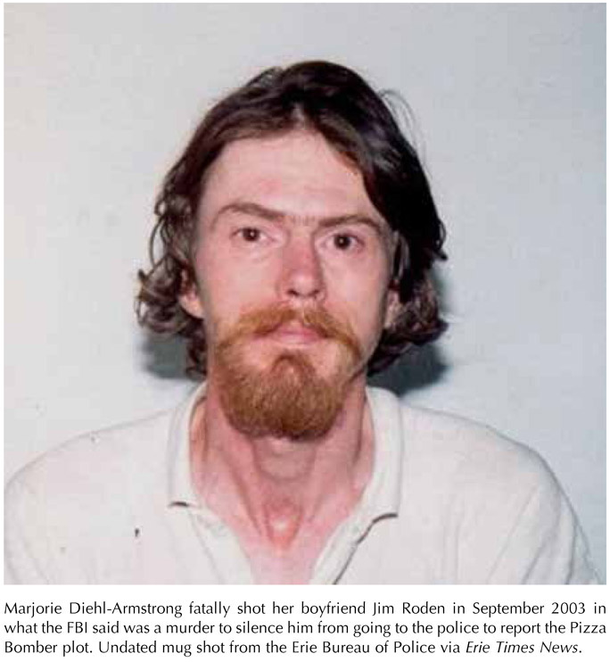 Marjorie Diehl-Armstrong fatally shot her boyfriend Jim Roden in September 2003 in what the FBI said was a murder to silence him from going to the police to report the Pizza Bomber plot. Undated mug shot from the Erie Bureau of Police via Erie Times News.