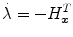 
$$\displaystyle{ \dot{\lambda } = -H_{\boldsymbol{x}}^{T} }$$
