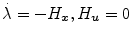 
$$\dot{\lambda } = -H_{\boldsymbol{x}},H_{\boldsymbol{u}} = 0$$
