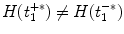 
$$\displaystyle{ H(t_{1}^{+{\ast}})\neq H(t_{ 1}^{-{\ast}}) }$$
