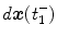 
$$d\boldsymbol{x}(t_{1}^{-})$$
