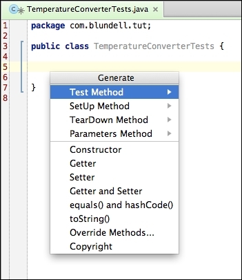 The TemperatureConverter unit tests