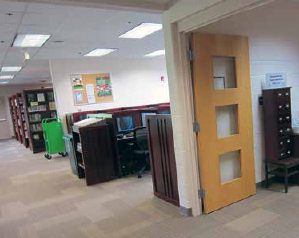 Location in the library at Reynolds Community College.