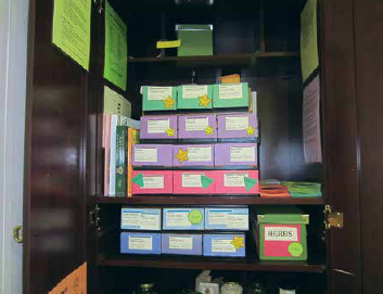 Inside the seed cabinet at the Cooperative Extension Office.