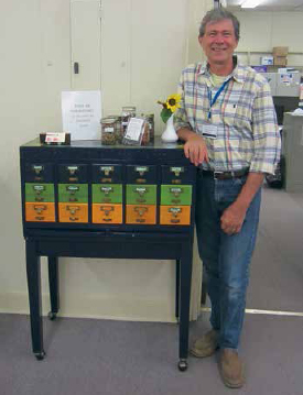 Will Stein with the seed cabinet.