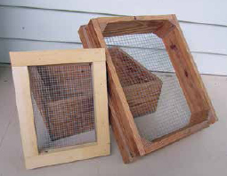 Homemade seed screens.