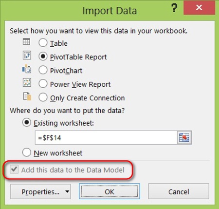 Import Data dialog box after multiple tables were selected.