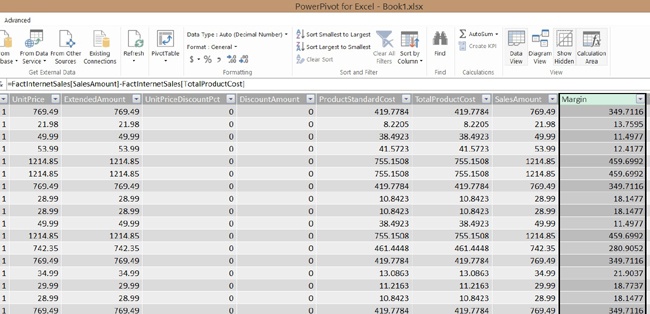 A simple DAX calculation.