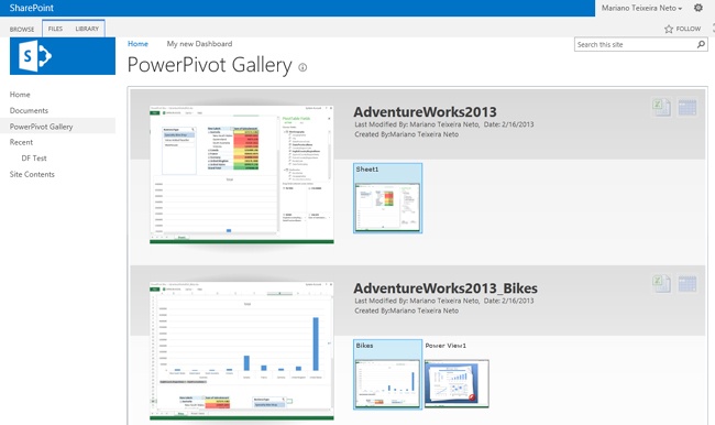 The PowerPivot Gallery.