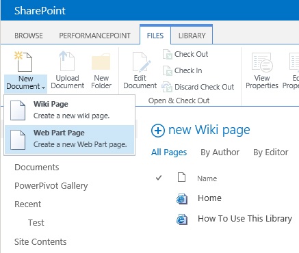 The menu that appears after clicking the SharePoint 2013 New Document button.