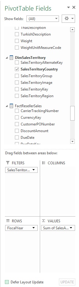 PivotTable Fields.